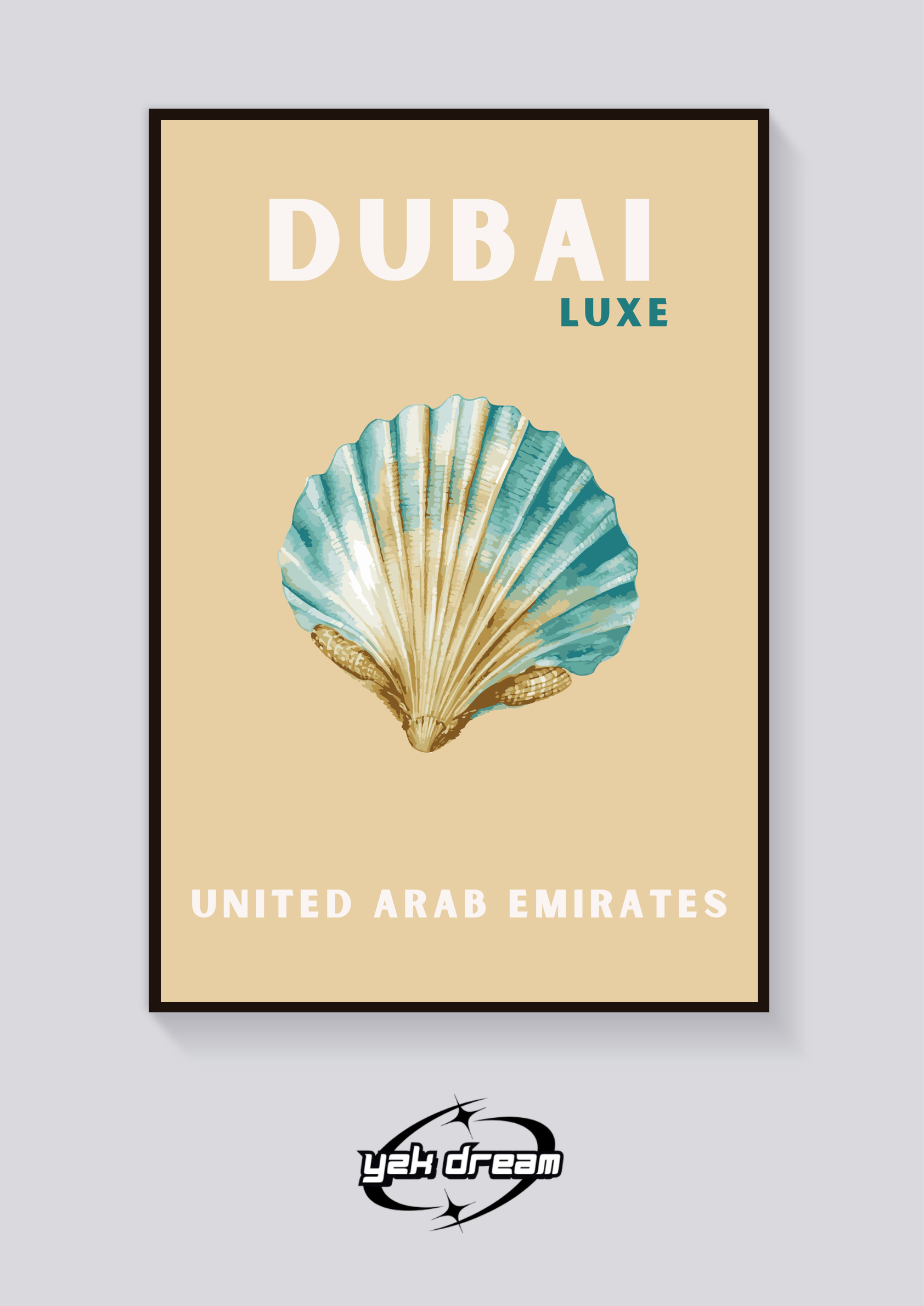 Preppy Dubai Shell Poster