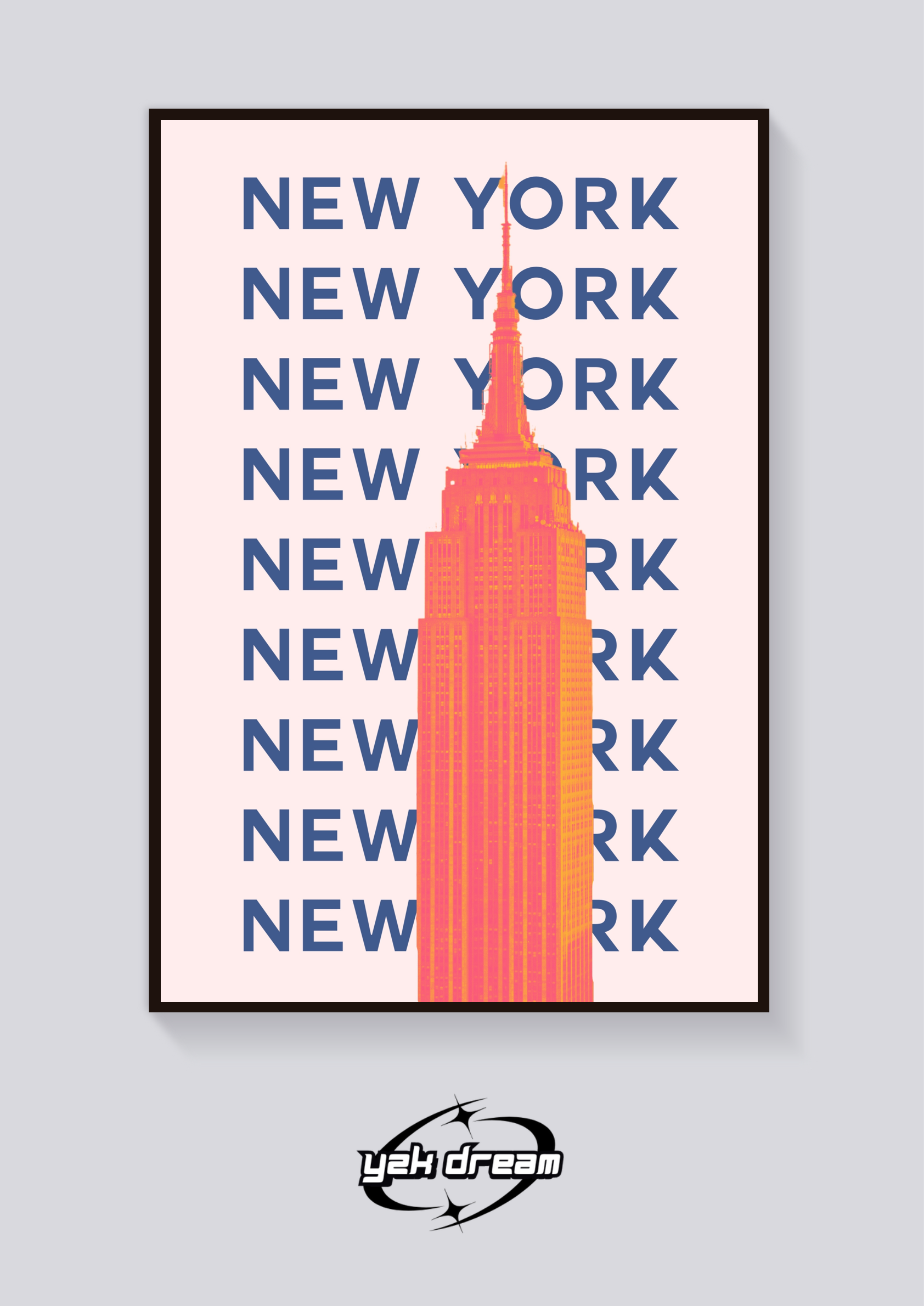 Preppy Empire State Building New York Poster