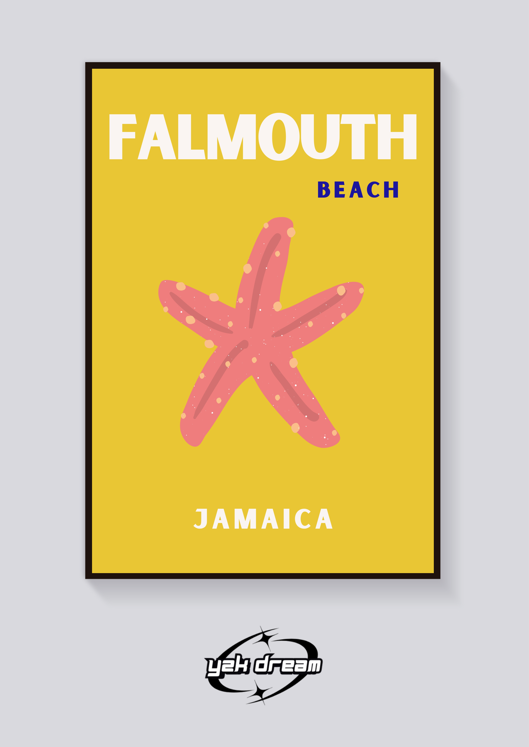 Preppy Falmouth Jamaica Starfish Poster