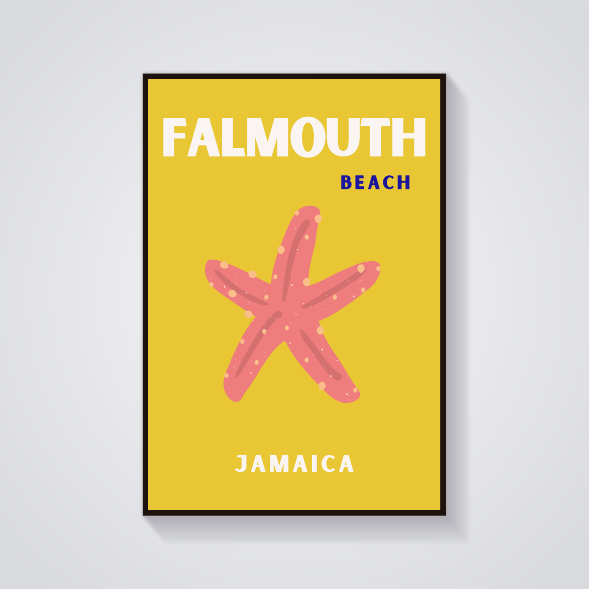 Preppy Falmouth Jamaica Starfish Poster