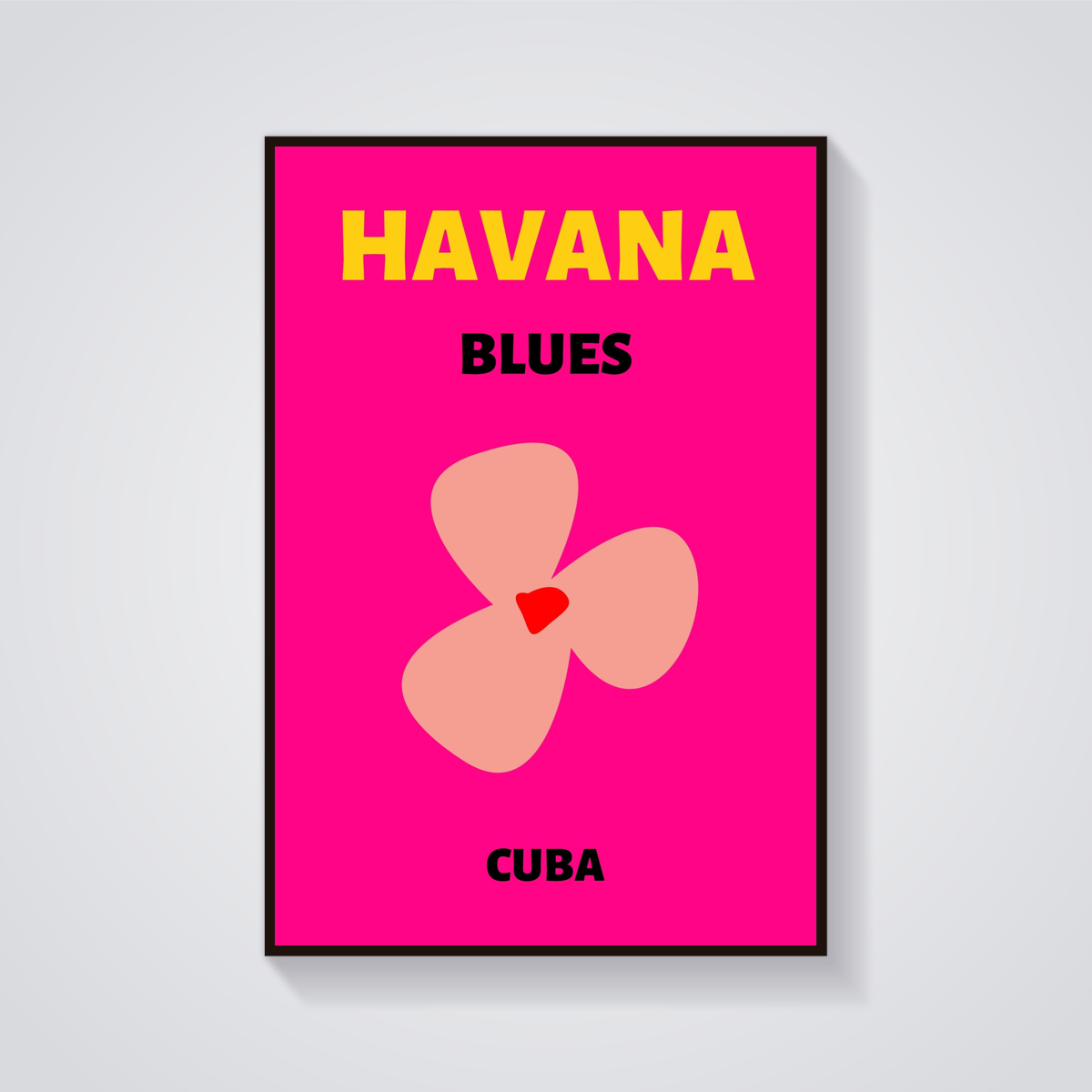 Preppy Havana Cuba Flower Poster