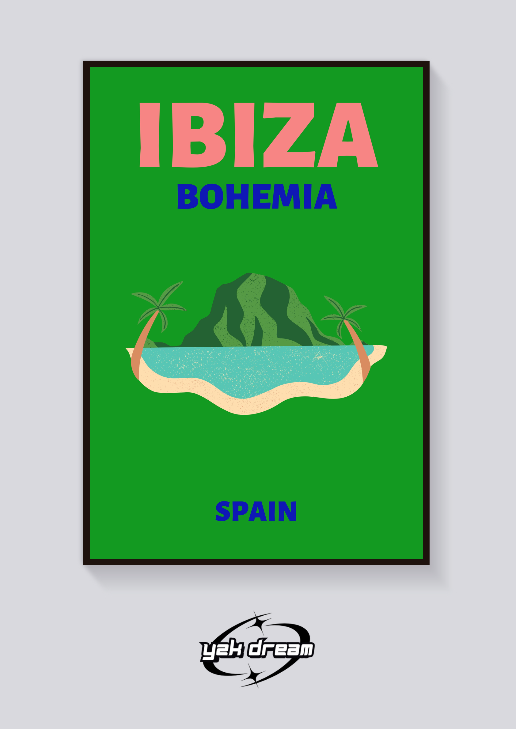 Preppy Ibiza Beach Bohemia Poster