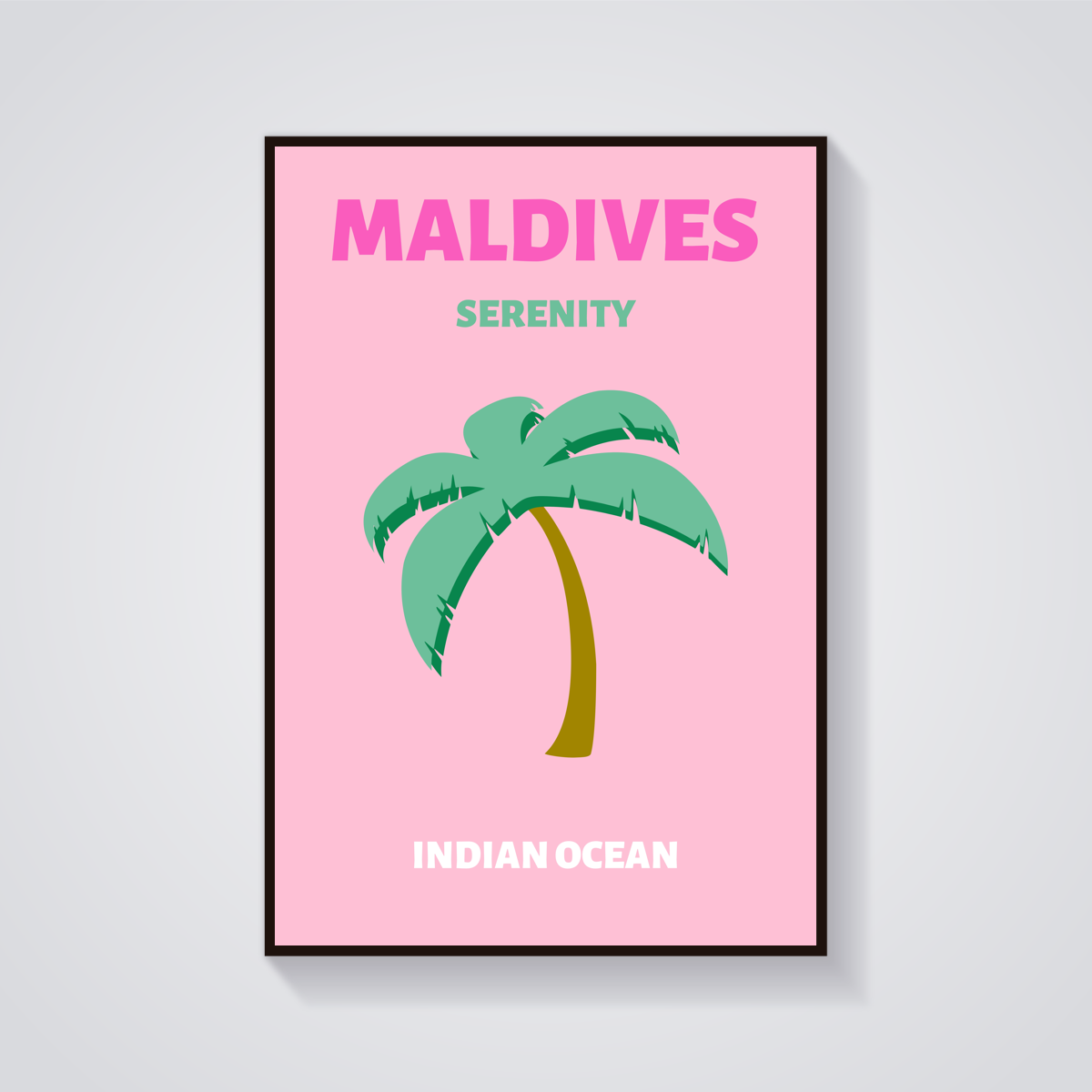 Preppy Maldives Palm Beach Poster