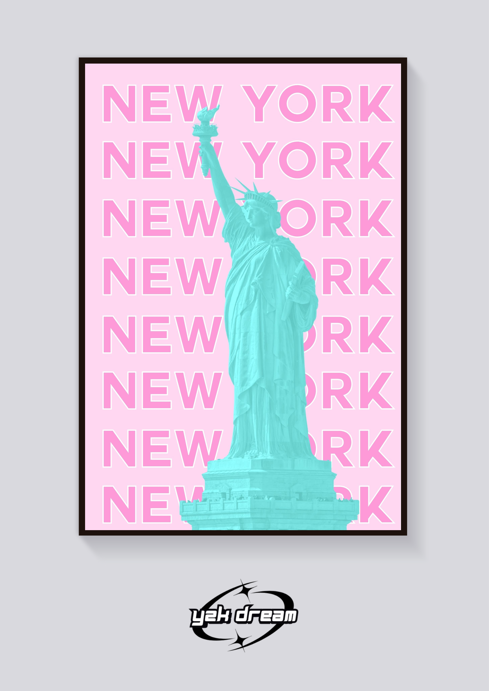 Preppy NYC Statue of Liberty Poster