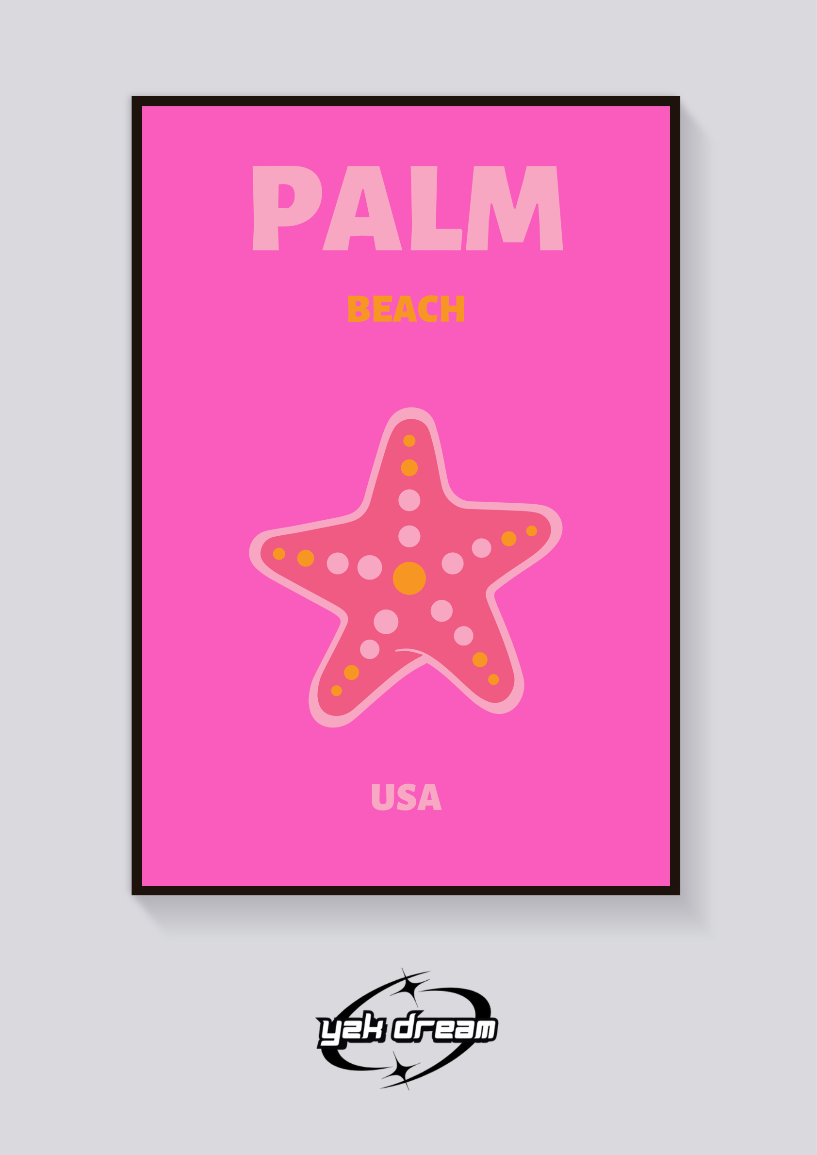 Preppy Palm Beach Starfish Poster