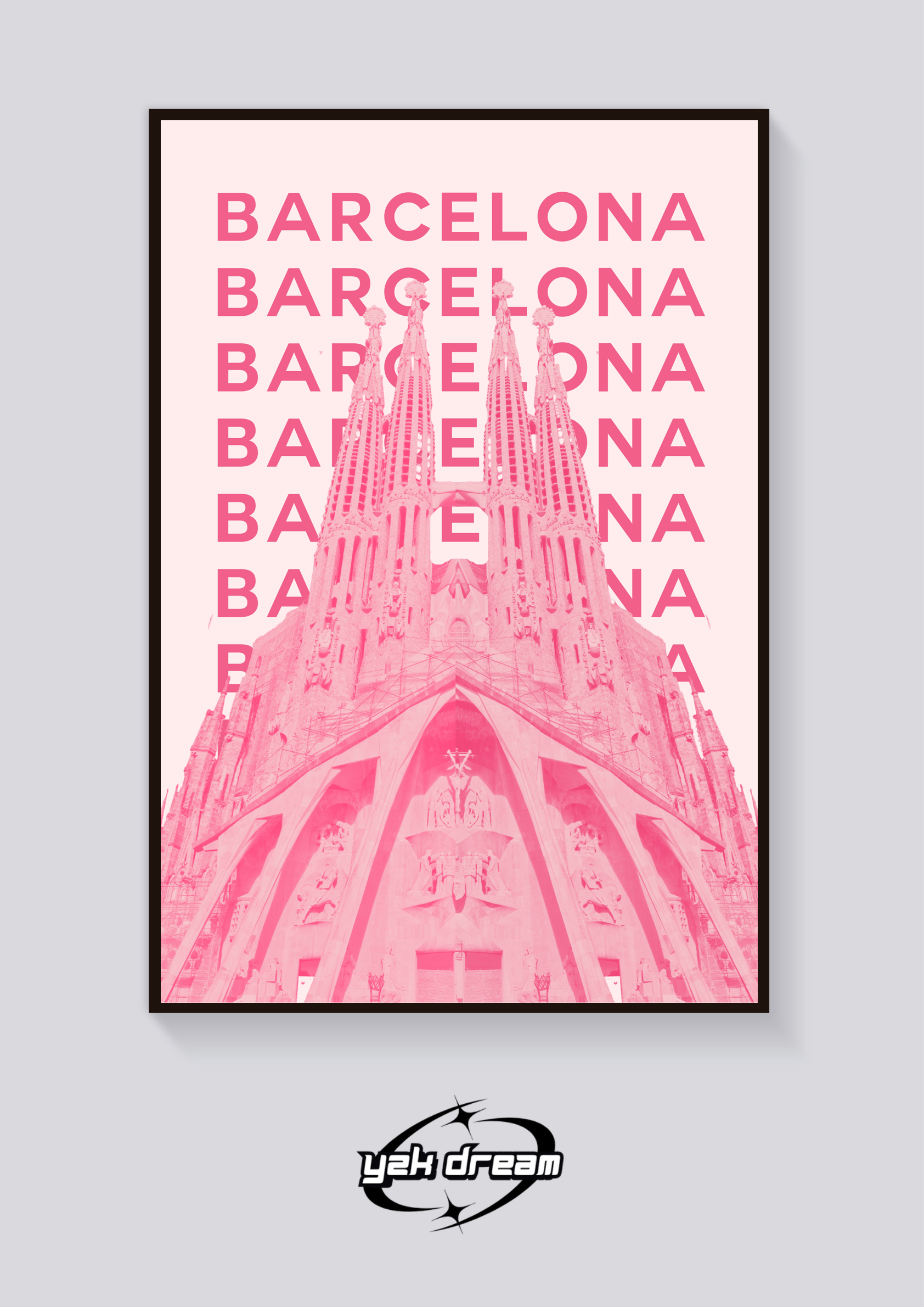 Preppy Sagrada Familia Barcelona Poster