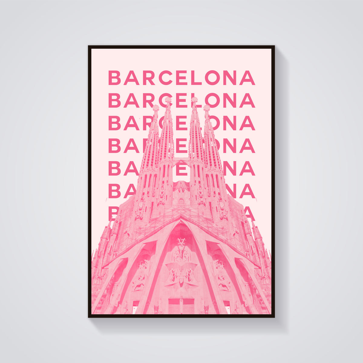 Preppy Sagrada Familia Barcelona Poster