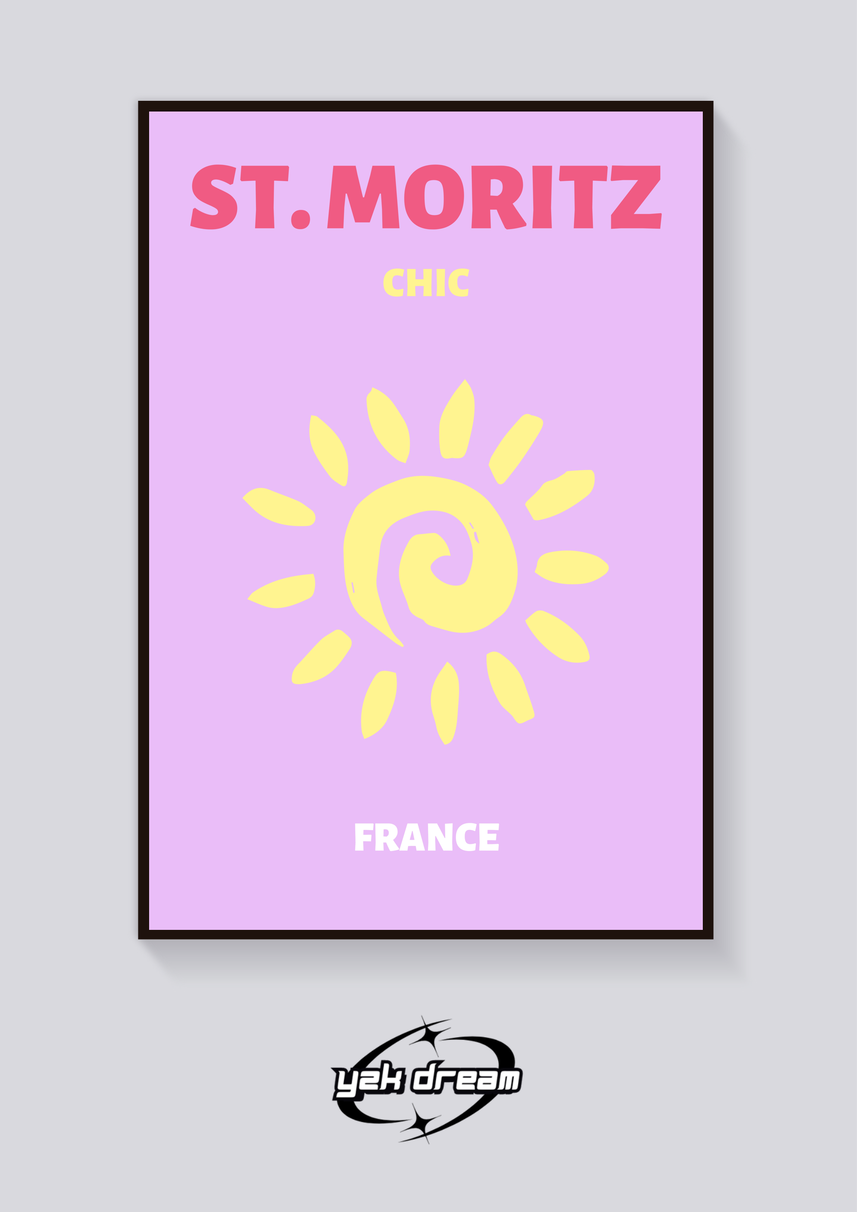 Preppy St. Moritz Chic Sun Poster