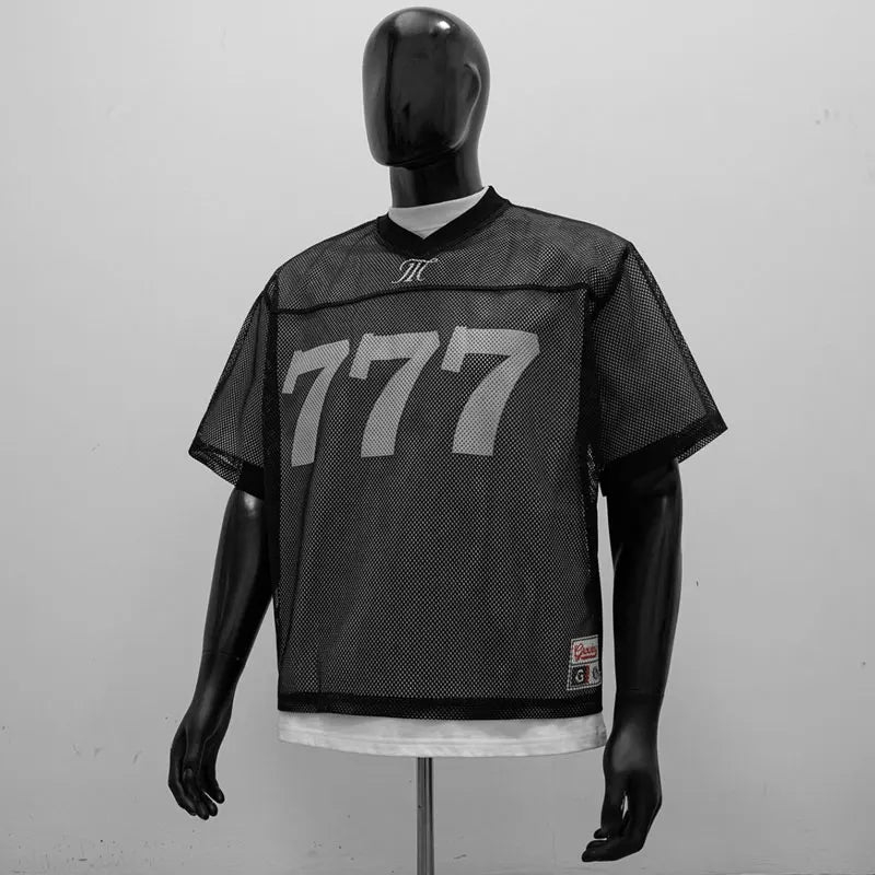 Printed Y2K "777" Mesh Jersey