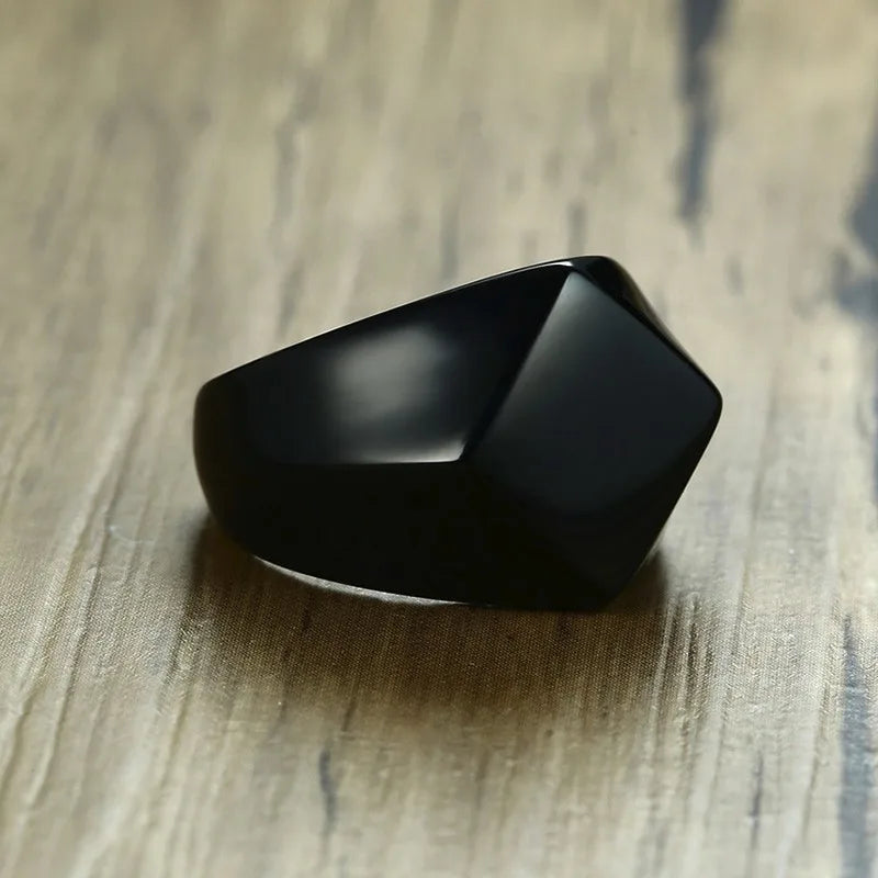 Quadrangle Flat Top Signet Ring