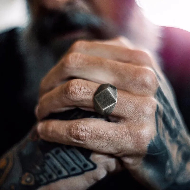 Quadrangle Flat Top Signet Ring