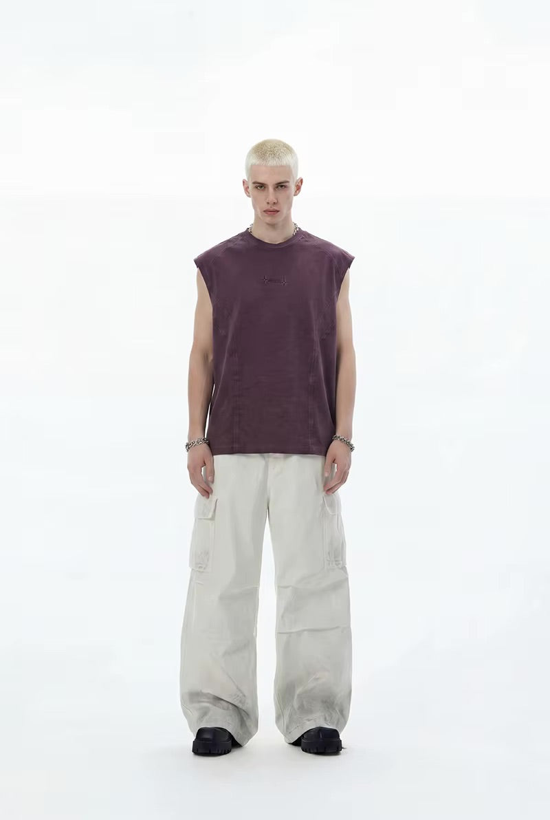 Retro Embroidery Y2K Tank Top