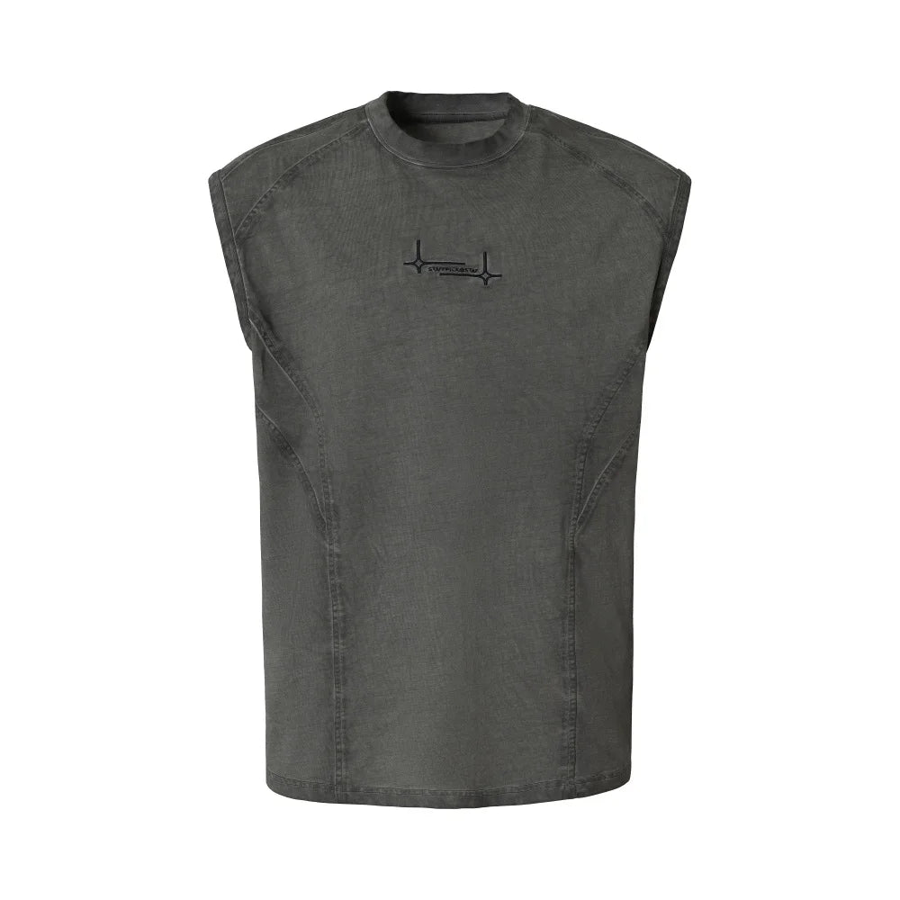 Retro Embroidery Y2K Tank Top