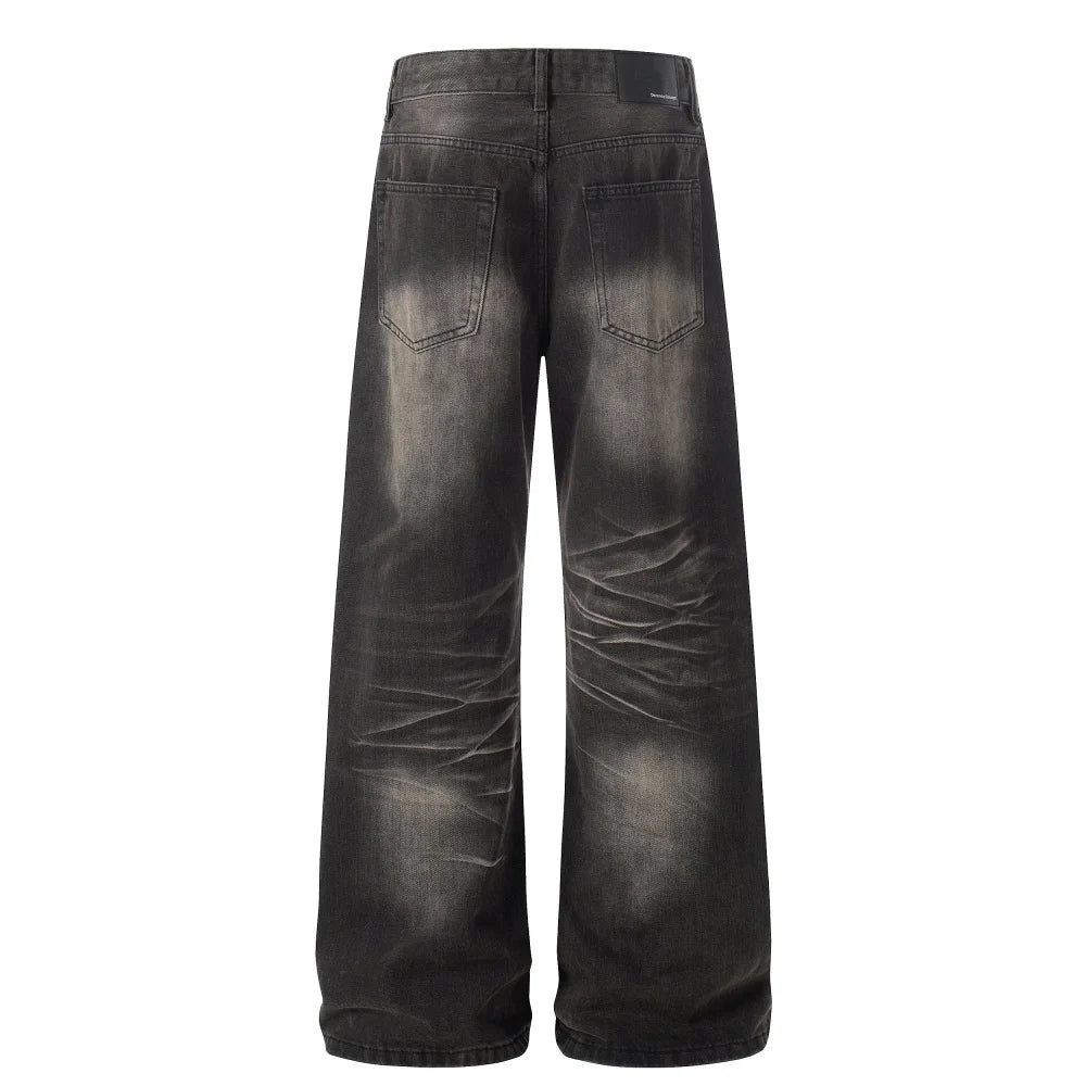 Retro Y2K Gradient Dyed Baggy Denim Jeans