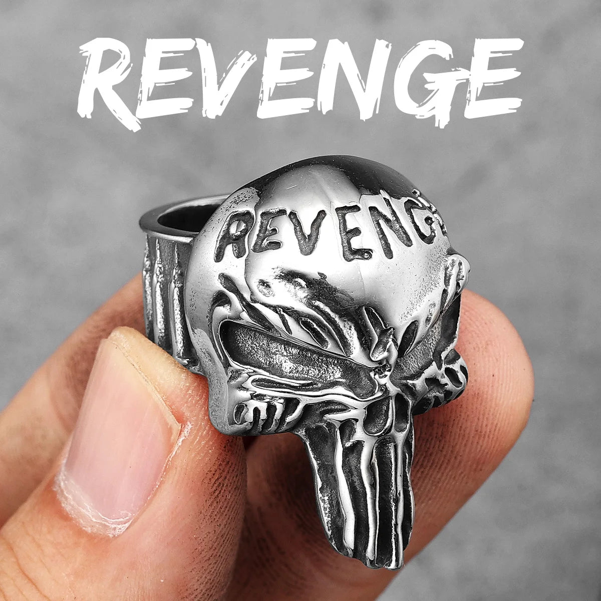 Revenge Punisher Skull Ring