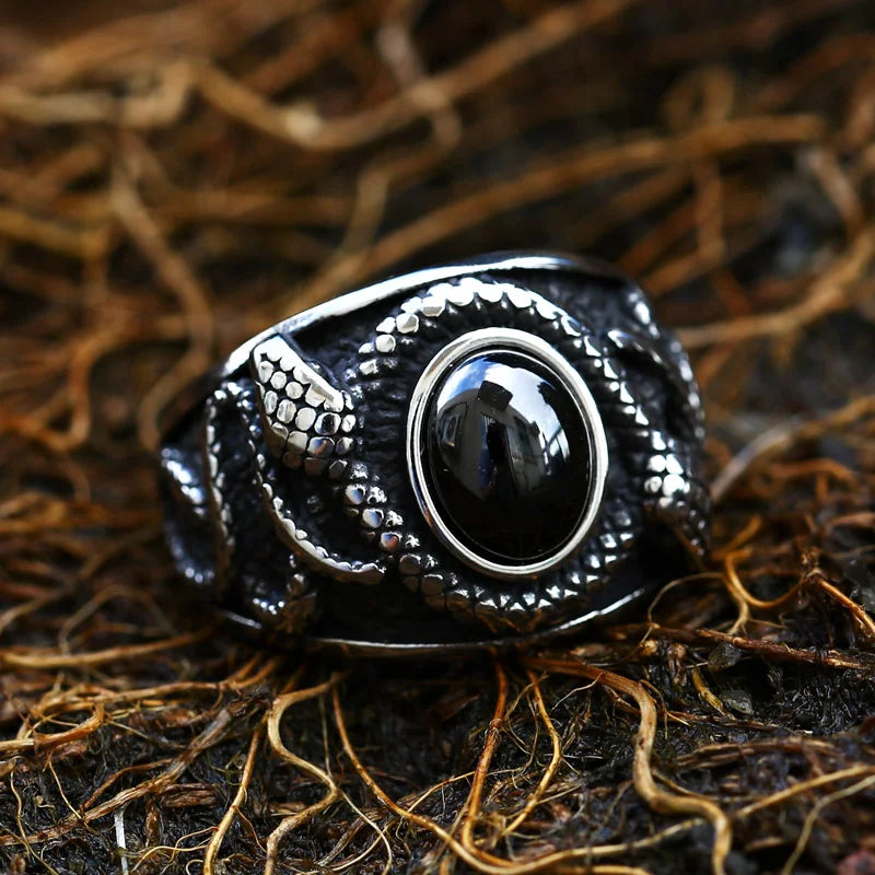 Serpent Snake Gem Ring