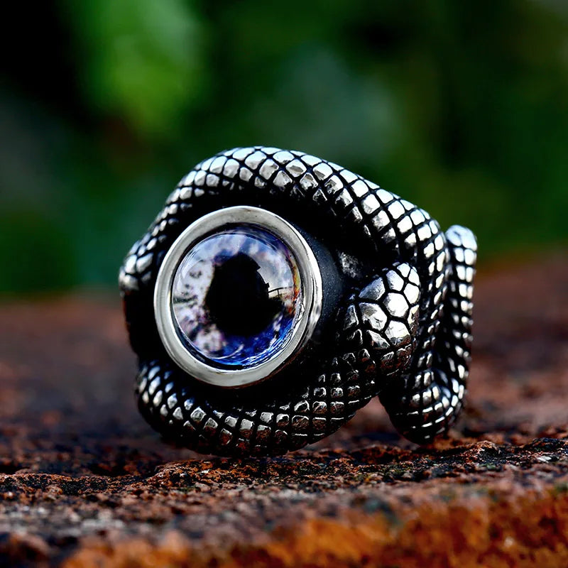 Serpent Snake Gem Ring