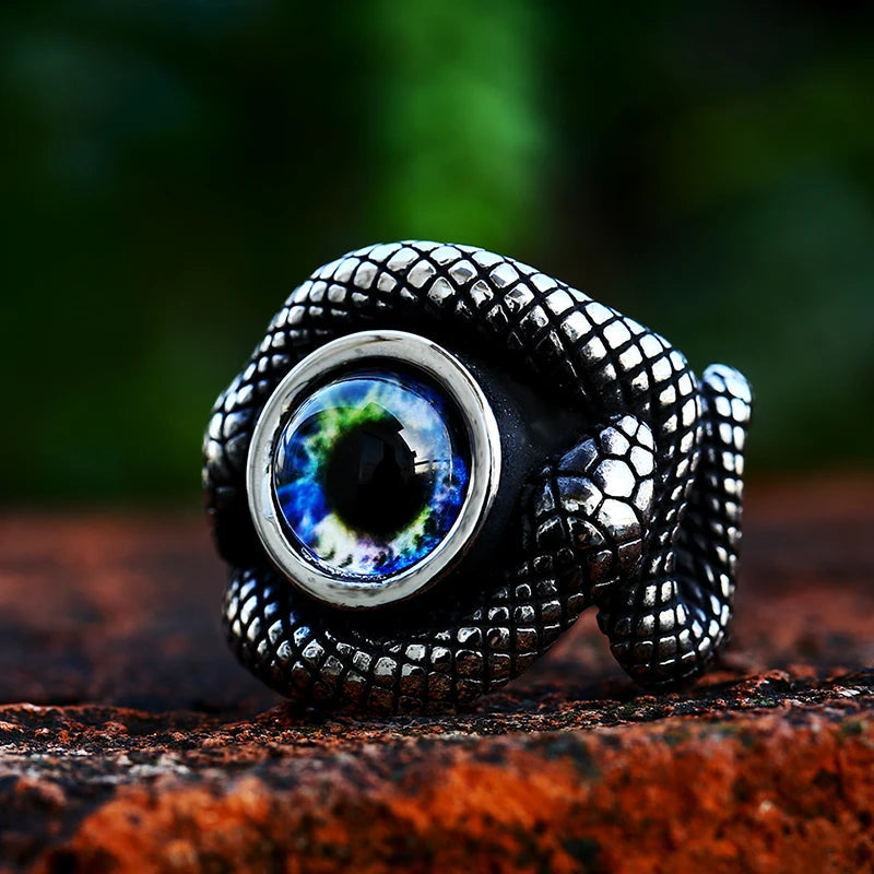 Serpent Snake Gem Ring