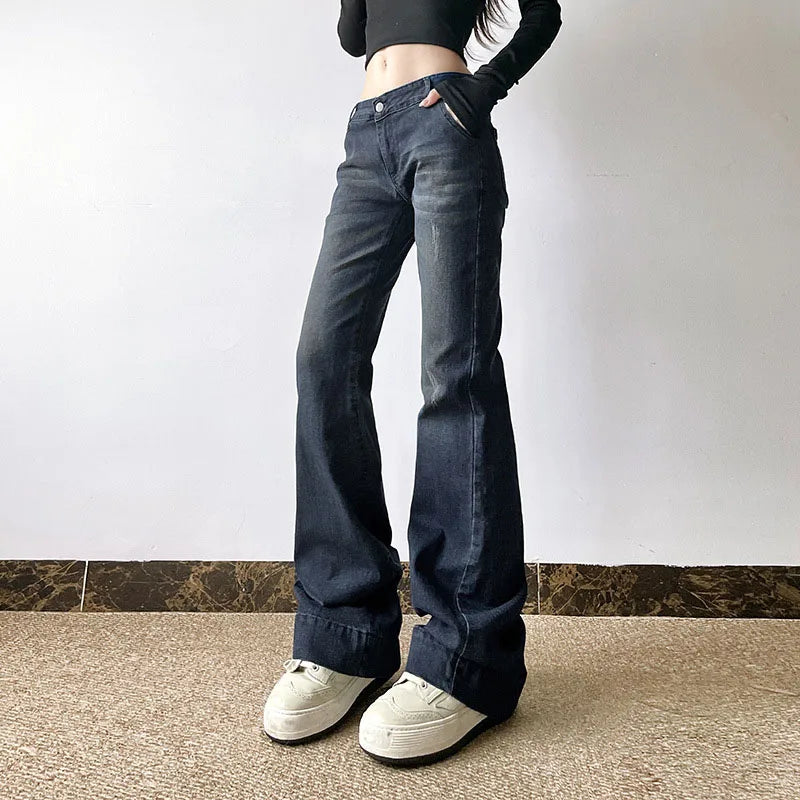 Sexy Low Waist Y2K Skinny Flare Jeans