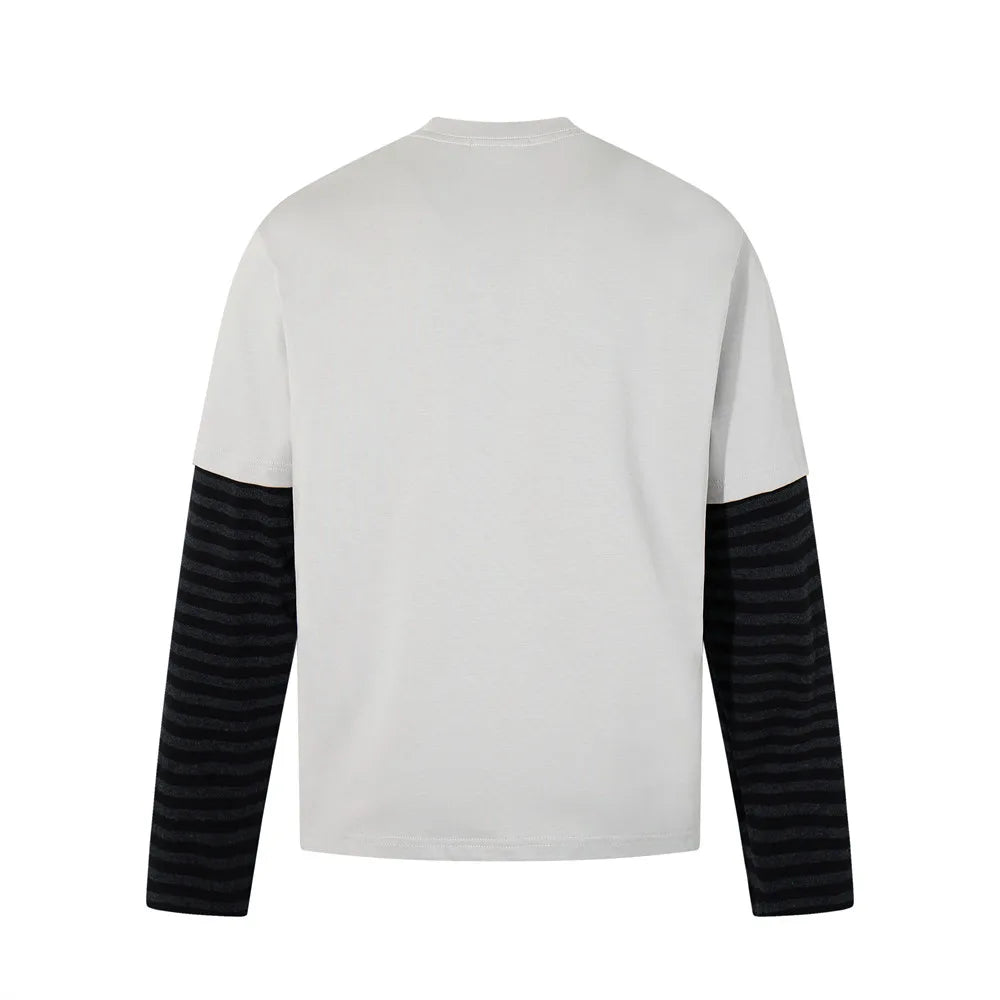 "Silent Knight" Graphic Y2K Mock Layered Long Sleeve Top