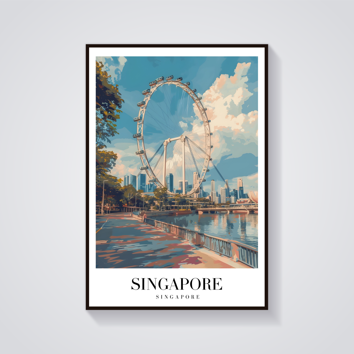 Singapore Flyer Vintage Poster