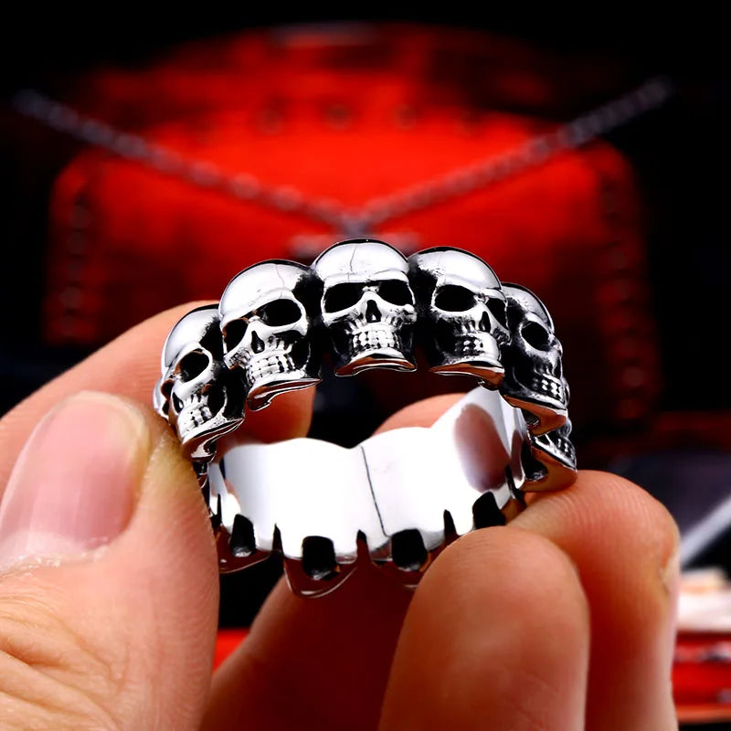 Skull Repeat Band Ring