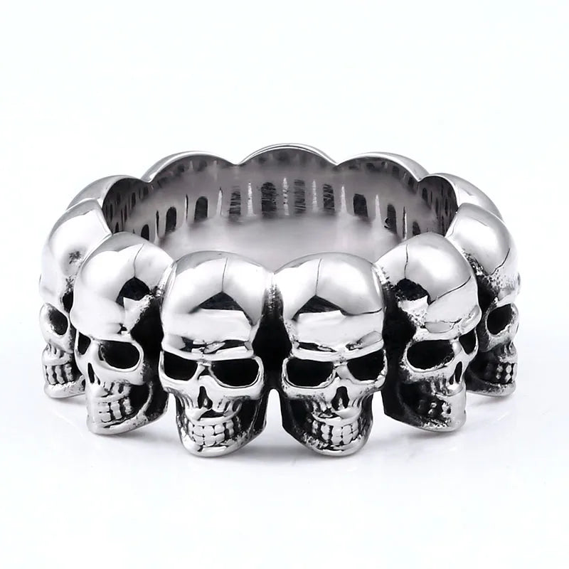 Skull Repeat Band Ring