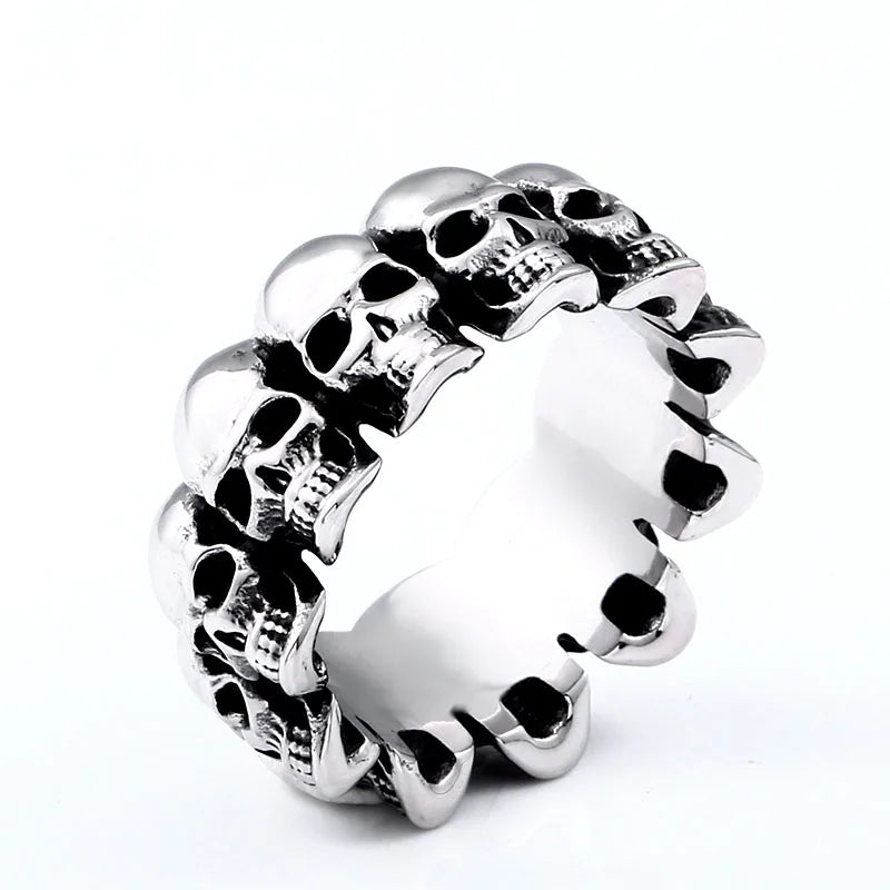 Skull Repeat Band Ring