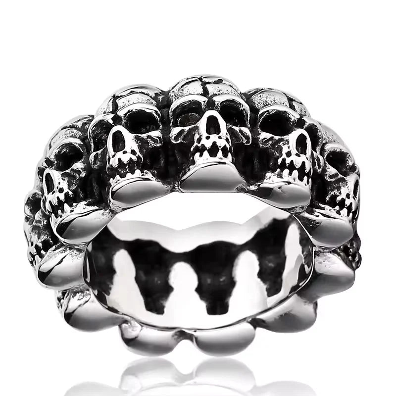 Skull Repeat Band Ring