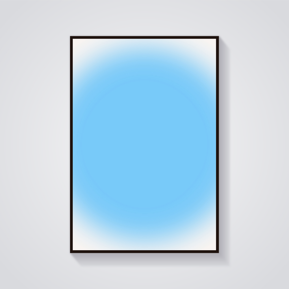 Minimalist Sky Blue Gradient Wall Art Print - Aesthetic Room Decor Poster