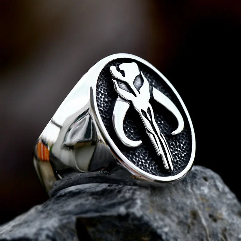 Steel Soldier Alien Skull Ring