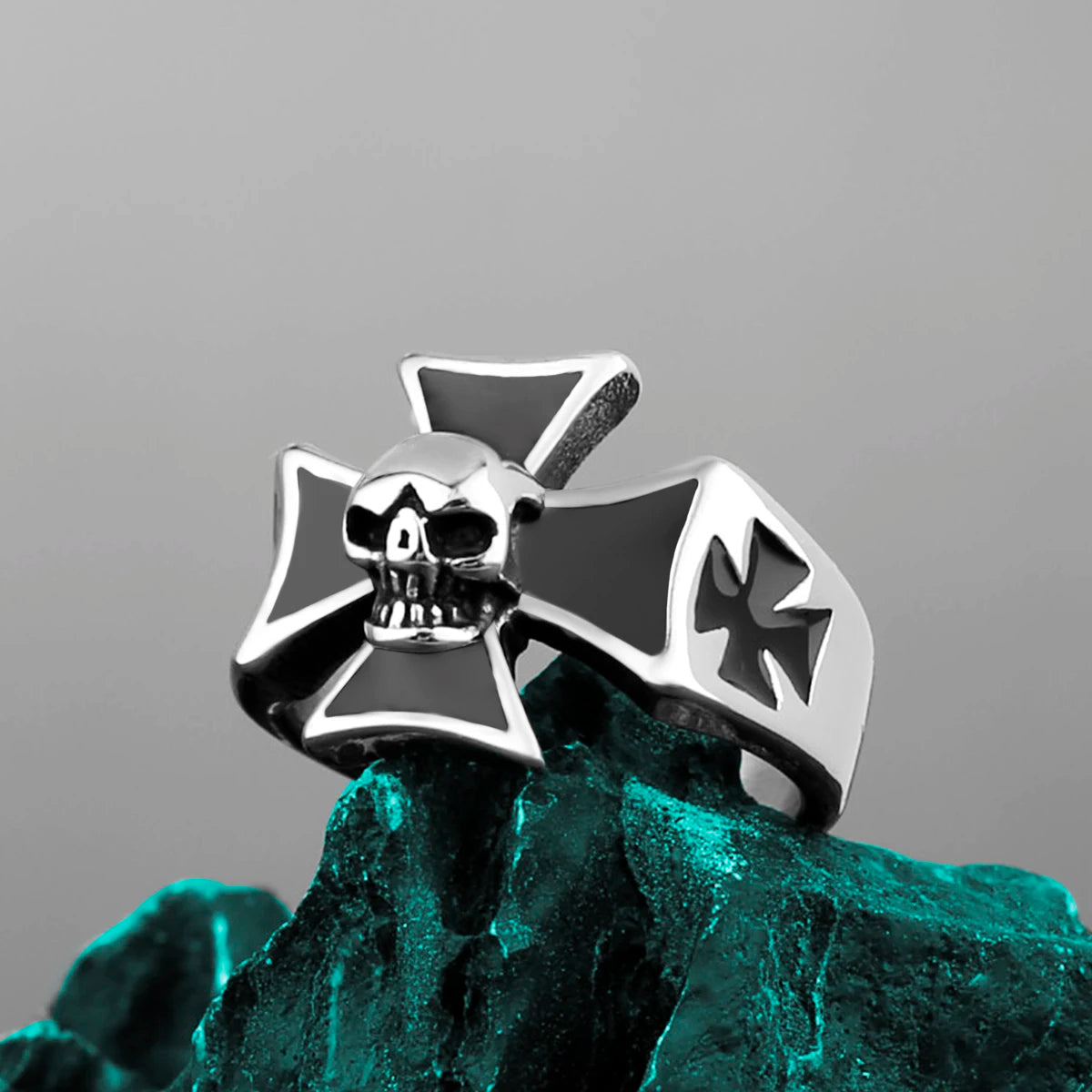 Steel Soldier Cross Ring