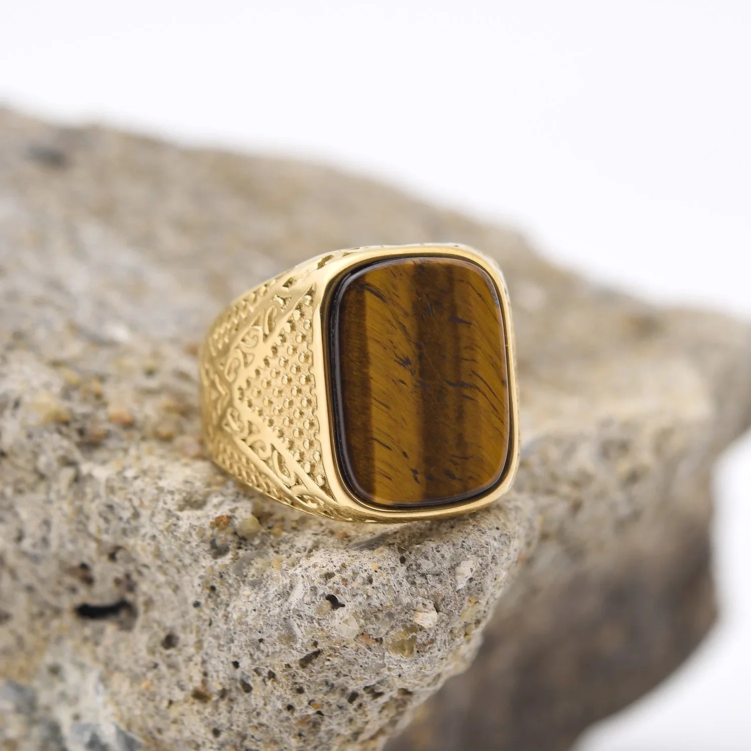 Stone Oval Signet Ring