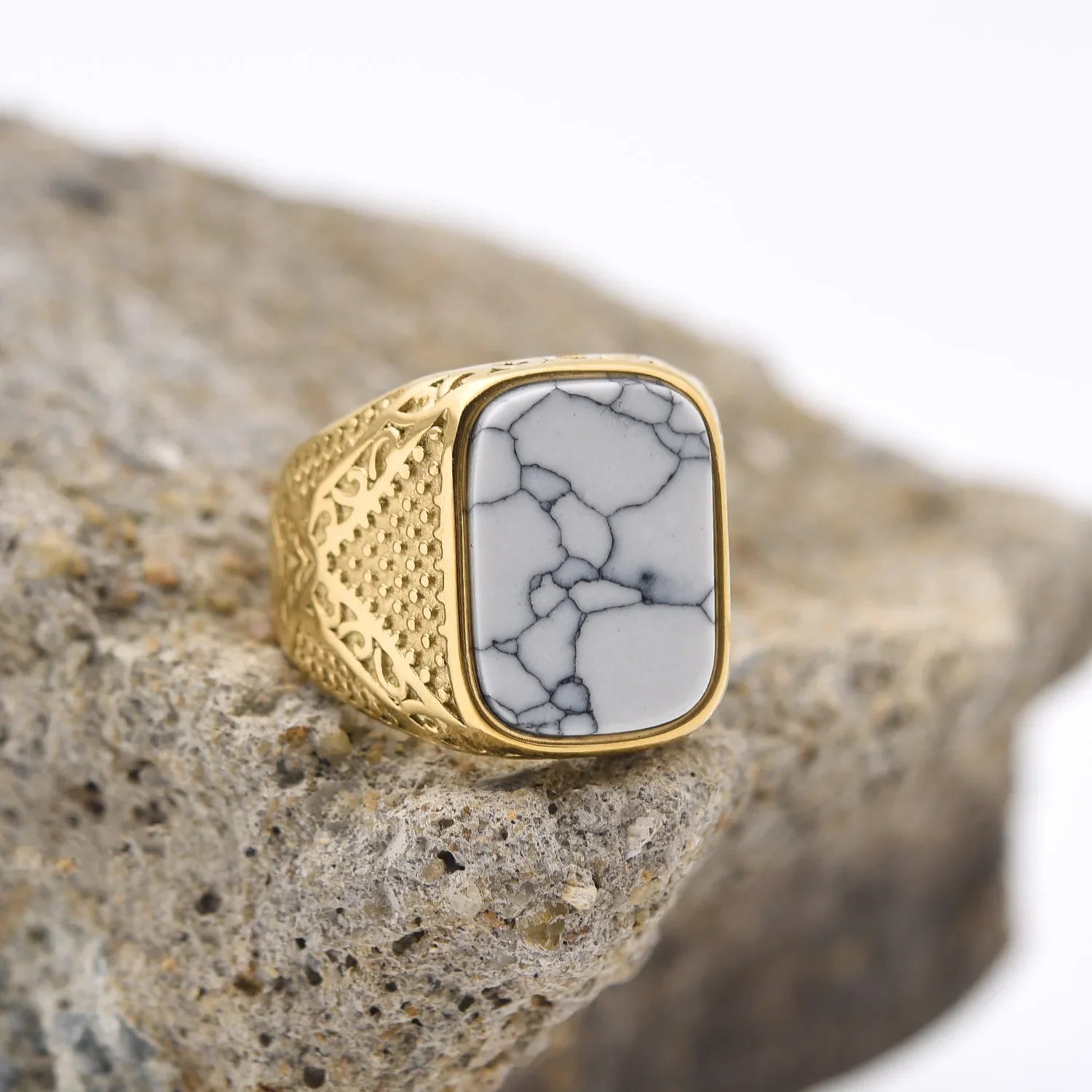 Stone Oval Signet Ring