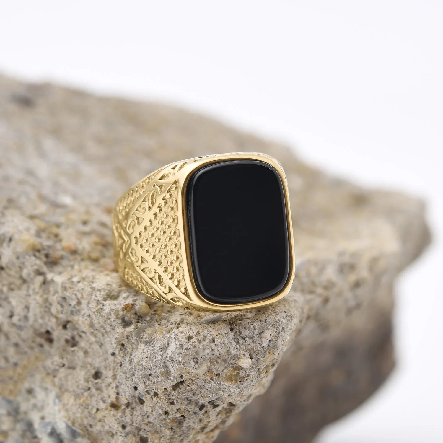 Stone Oval Signet Ring