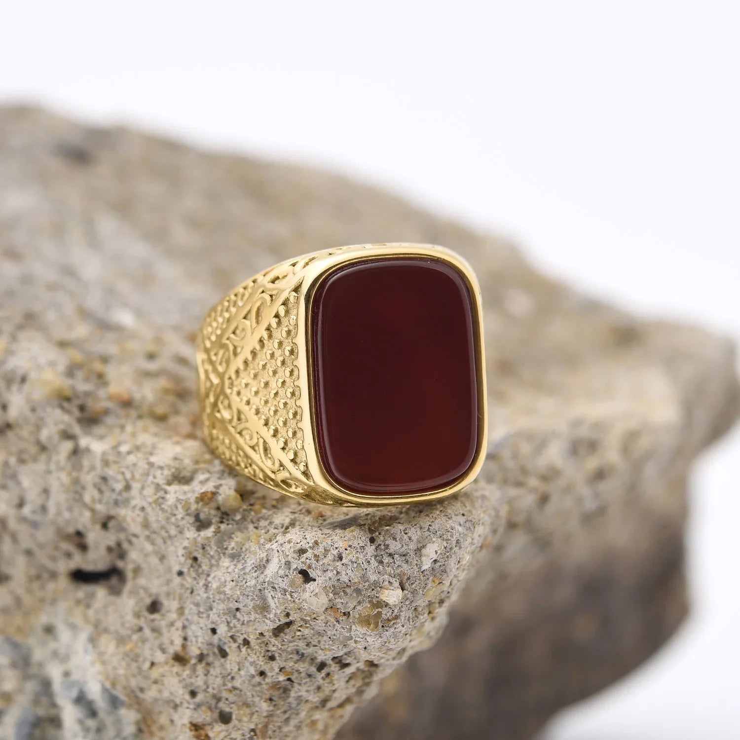 Stone Oval Signet Ring