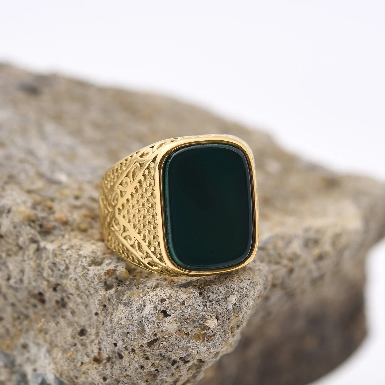 Stone Oval Signet Ring