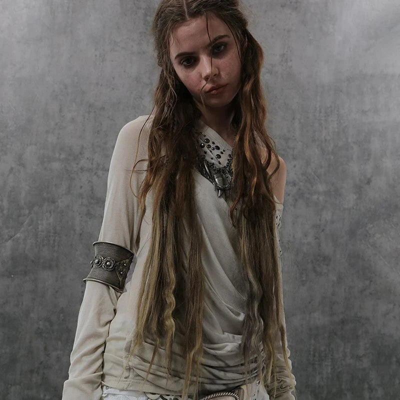 Trashy Grunge Y2K Off Shoulder Long Sleeve Top