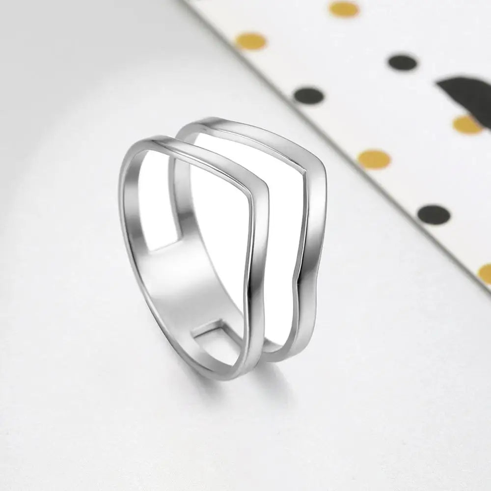 Two V Shape Ring