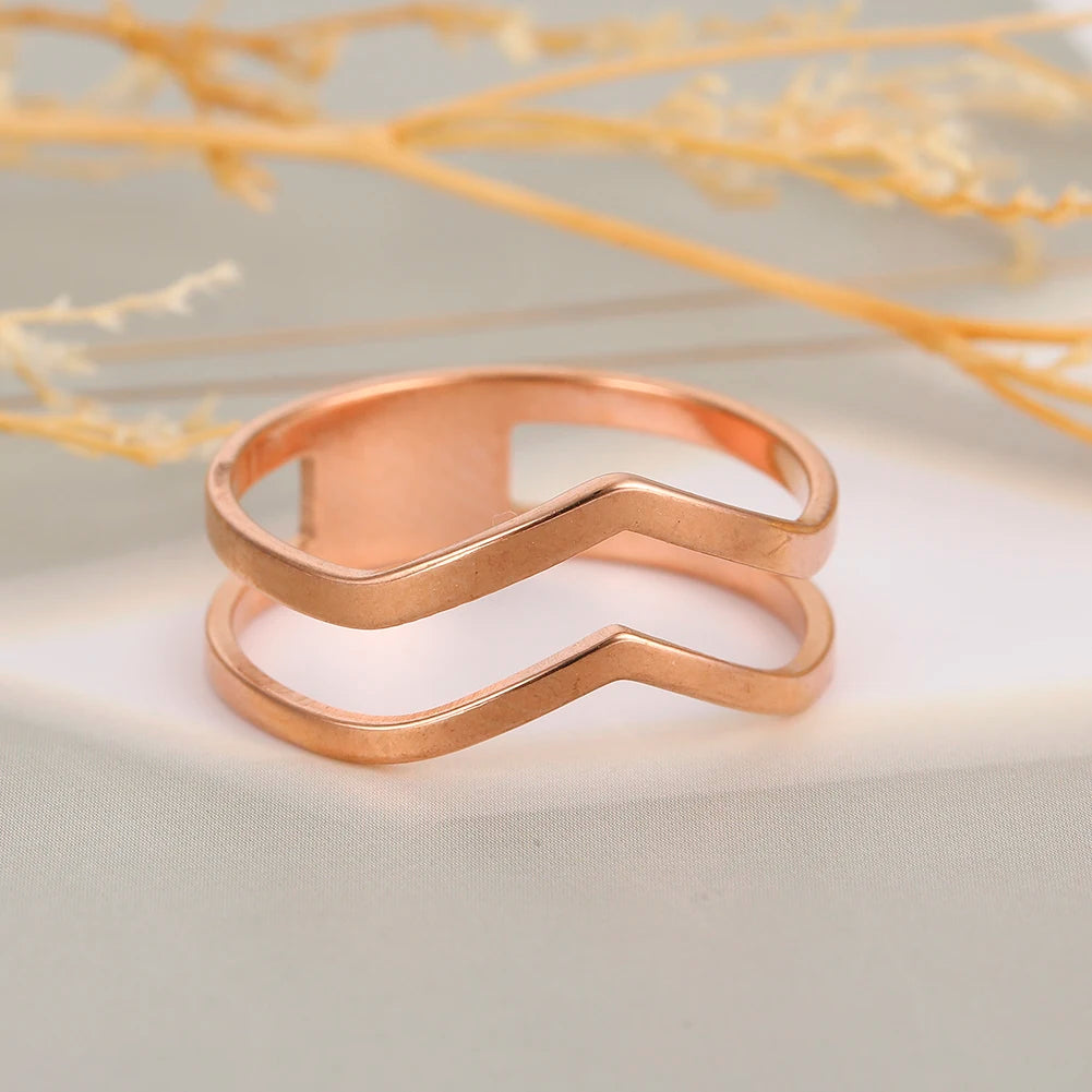 Two V Shape Ring