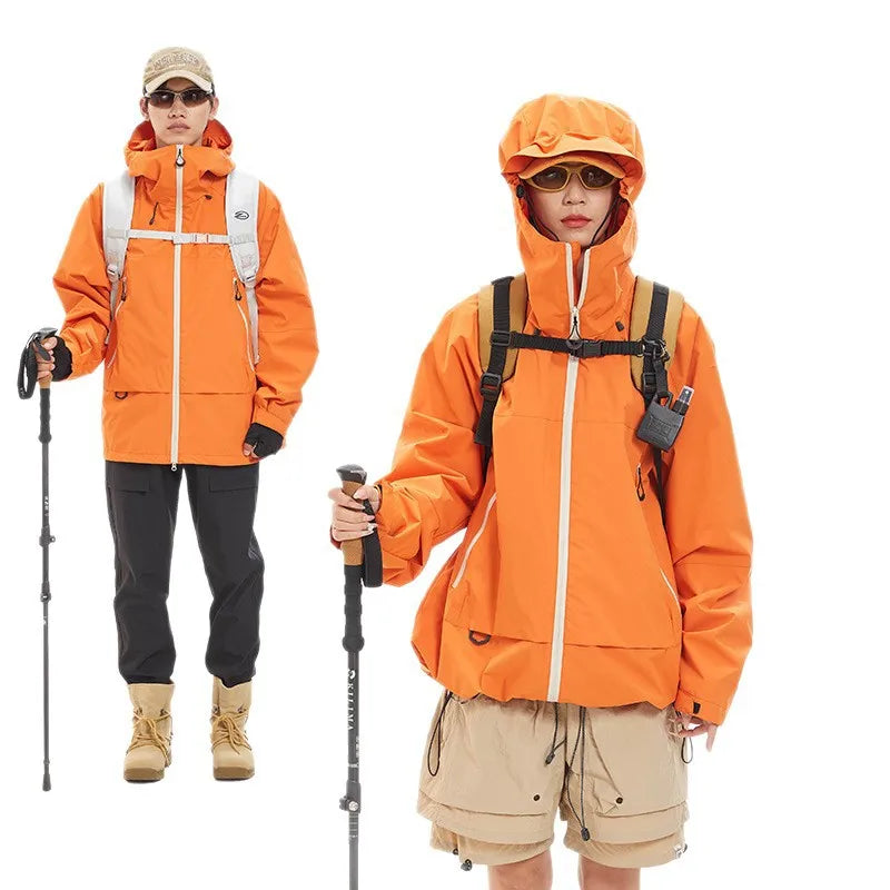 Unisex Y2K Outdoor Windproof Waterproof Single Layer Jacket Coat