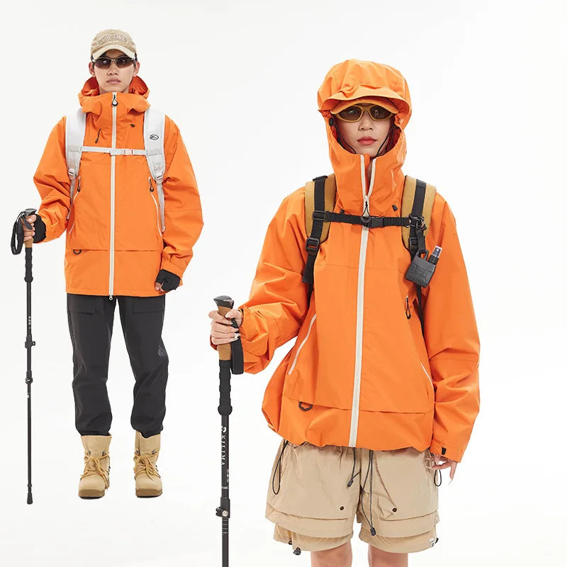 Unisex Y2K Outdoor Windproof Waterproof Single Layer Jacket Coat