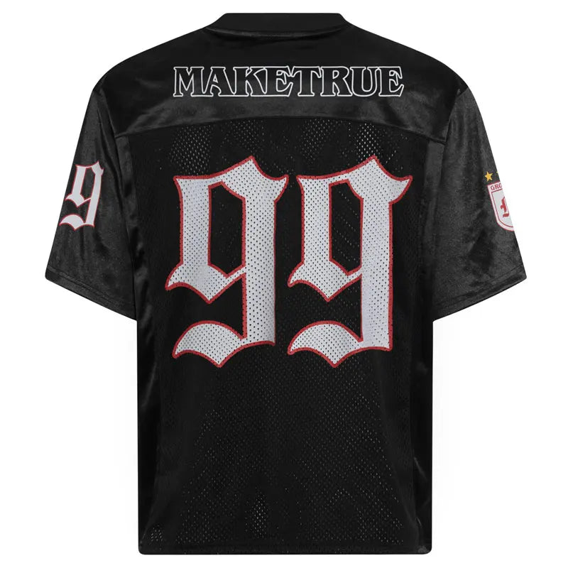 V Neck "Growing 99" Vintage Y2K Football Jersey