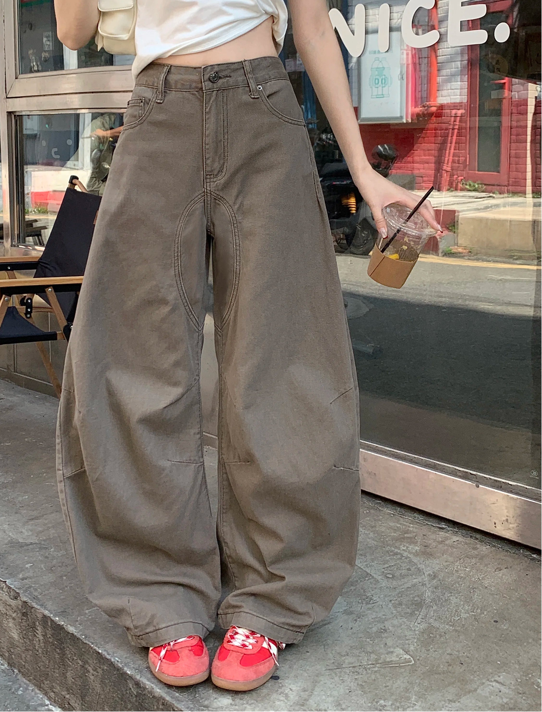 Vintage Y2K Baggy Barrel Cargo Jeans