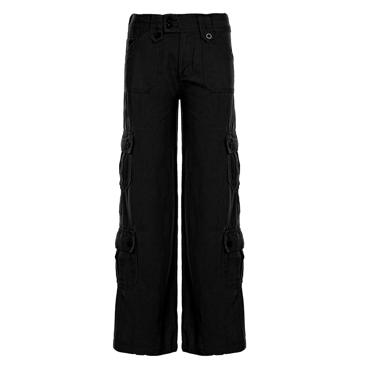 Vintage Y2K Multi Pocket Streetwear Wide Leg Low Waist Cargo Trousers