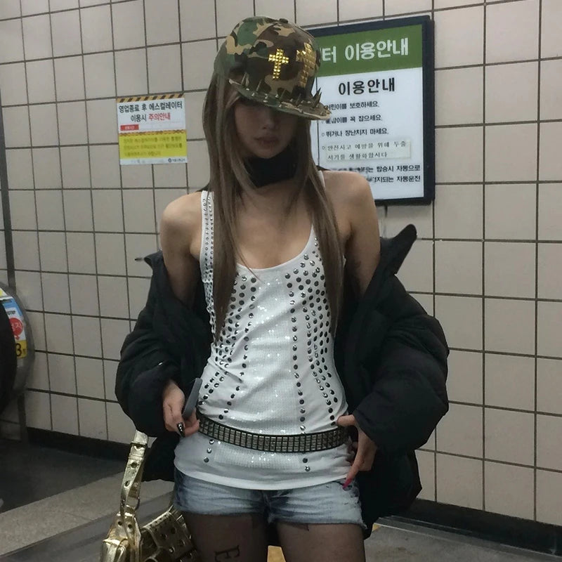 Vintage Y2K Sequin Tank Top