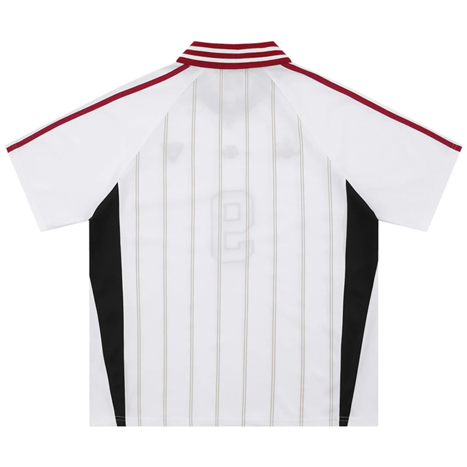 Vintage Y2K Striped Polo Soccer Jersey