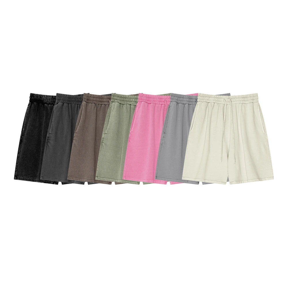 Washed Distressed Cotton Y2K Shorts