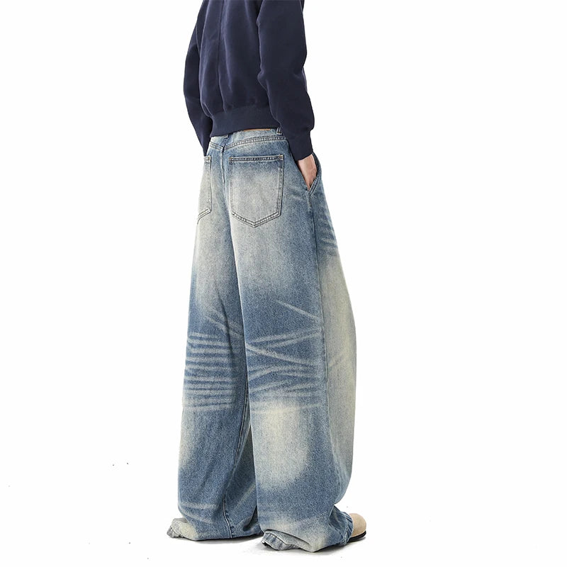 Washed Y2K Wide Leg Baggy Jeans