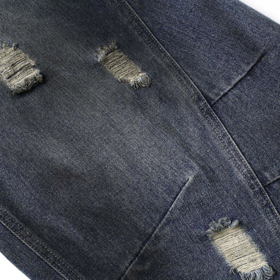 Wide Leg Y2K Distressed Denim Jeans